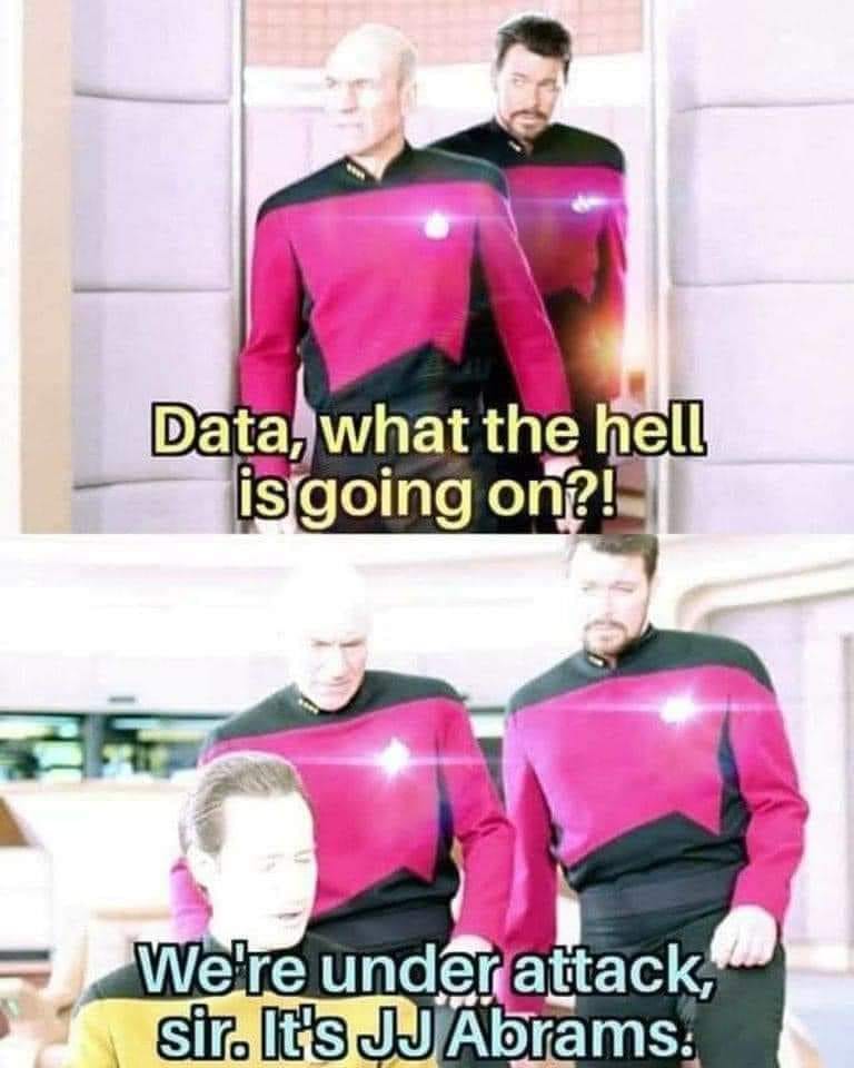 This meme is a humorous take on the classic "Data, what's the situation?" scene from Star Trek: The Next Generation. The image shows Data, the android character, responding to a question about the state of the ship, but instead of providing a serious answer, he says "We're under attack... by a chicken" and then quickly corrects himself, saying "I mean, by a swarm of bees... no, wait, by a giant spider... no, I mean...". The text on the image is a play on the classic "Data, what's the situation?" line, but with a humorous twist.